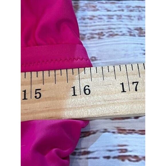 J.Crew Womens Ruched Ruffle One Piece Swimsuit Beach Fuchsia Pink Size 18 NWT - Picture 7 of 7